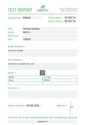 MOTS-C Lab Test Feb 2024