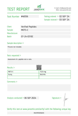 MOTS-C Test Report September 2024