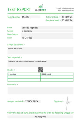 L-Carnitine Lab Test November 2024