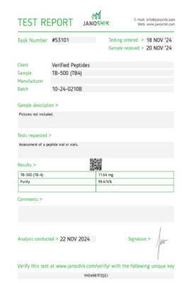 TB500 (TB4) Lab Test November 2024