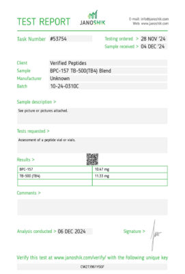 BPC-157 TB500(TB4) Lab Report December 2024