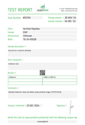 DSIP Endotoxin Test December 2024
