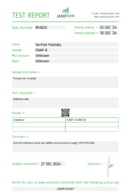 SNAP-8 Endotoxin Test December 2024