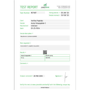 SNAP-8 Acetyl Octapeptide-3 Lab Test February 2025