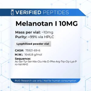 An information sheet for our 10MG MT I peptide.