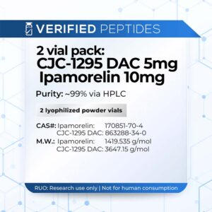 An information sheet for CJC-1295 DAC Ipamorelin Peptide pack