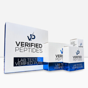 The peptide packaging for the 99% pure lyophilized TB-500 peptide.