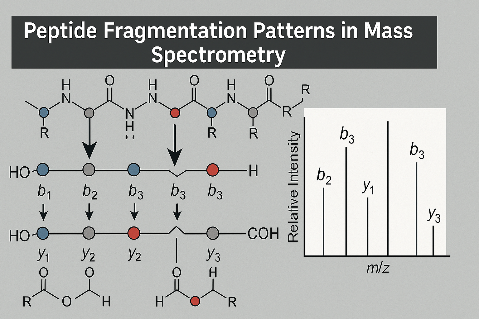 Peptide Fragmentation Patterns in Mass Spectrometry