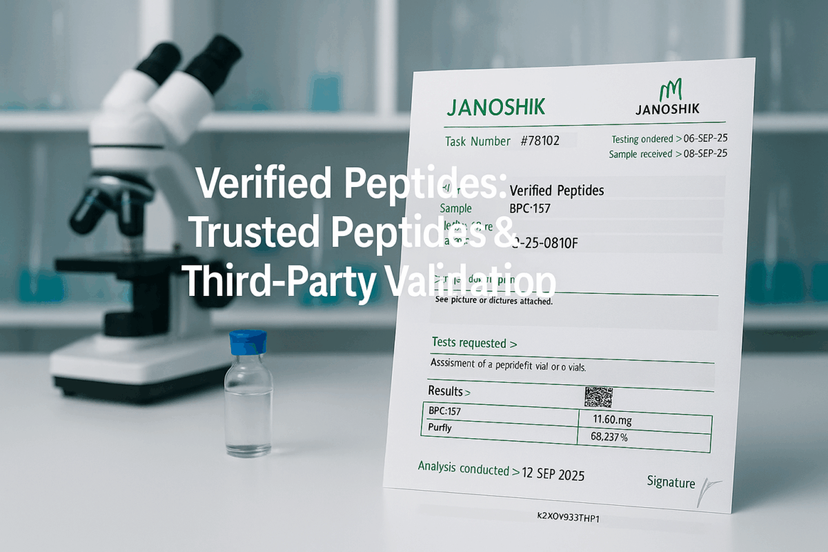 Why Verified Peptides uses third party validation to provide trusted peptides.