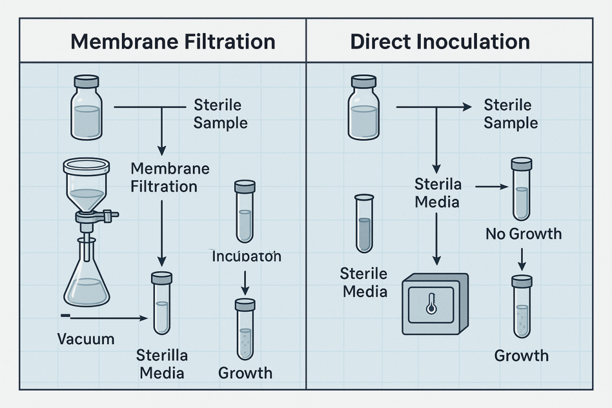 membrane peptide filtration vs direct inoculation