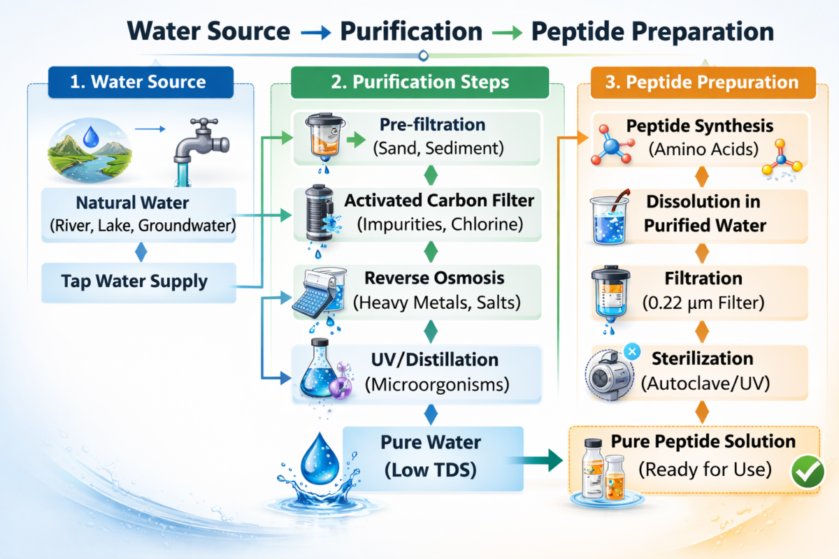 A infograph on what purification for peptide preparation